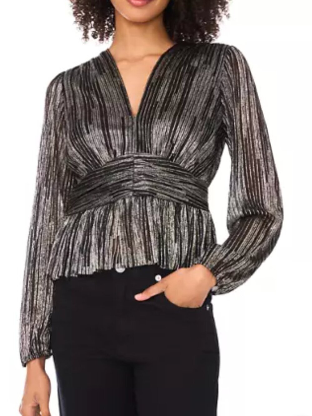 Parker Women's Cinched Waist Ruffle Top
